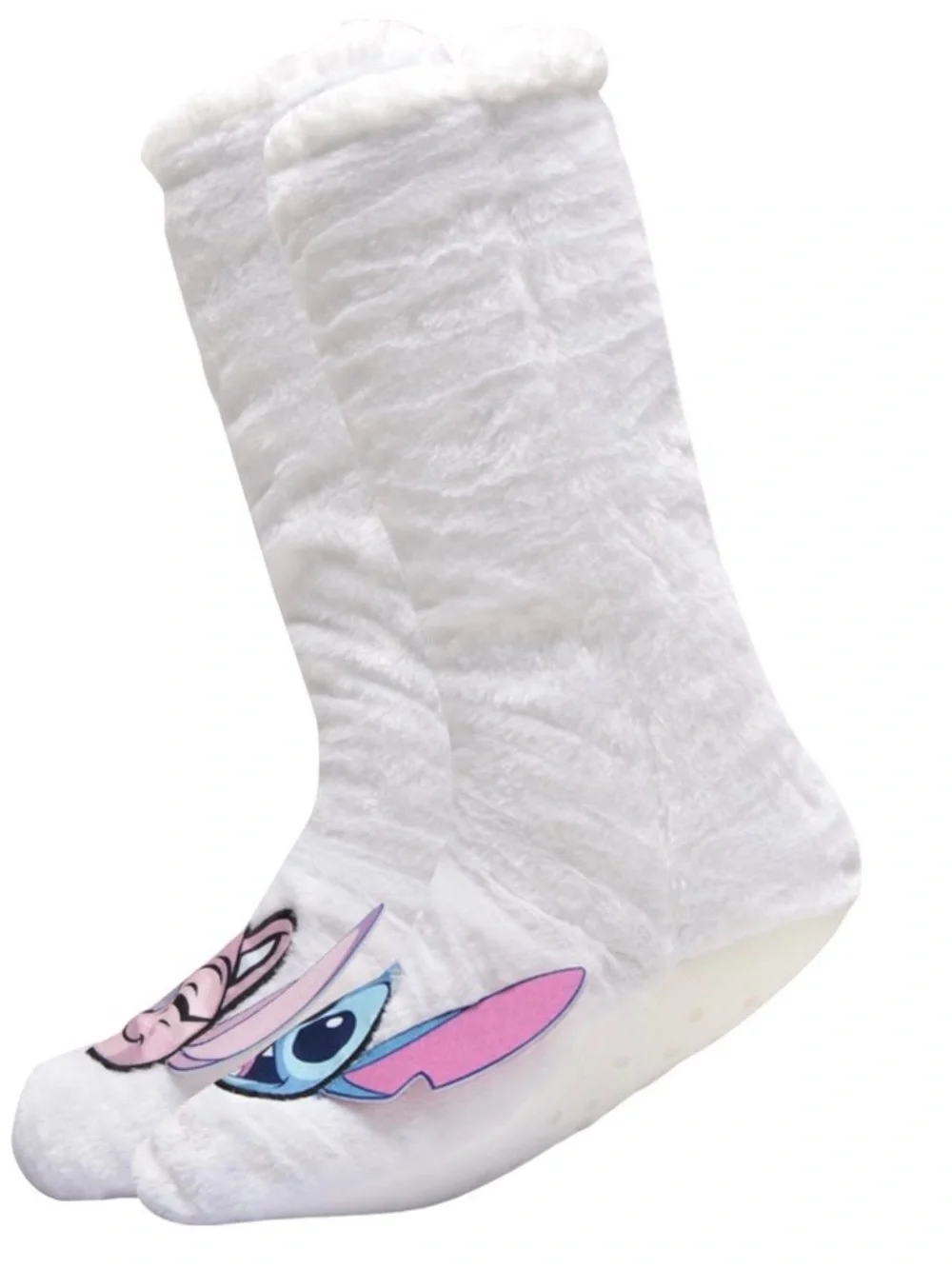 BRAND NEW Disney Stitch & Angel THICK Plush Home Socks Size 4-10